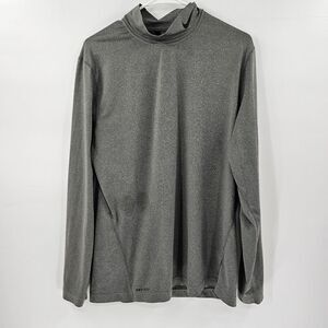 Nike golf men's long sleeve shirt gray tour performance large